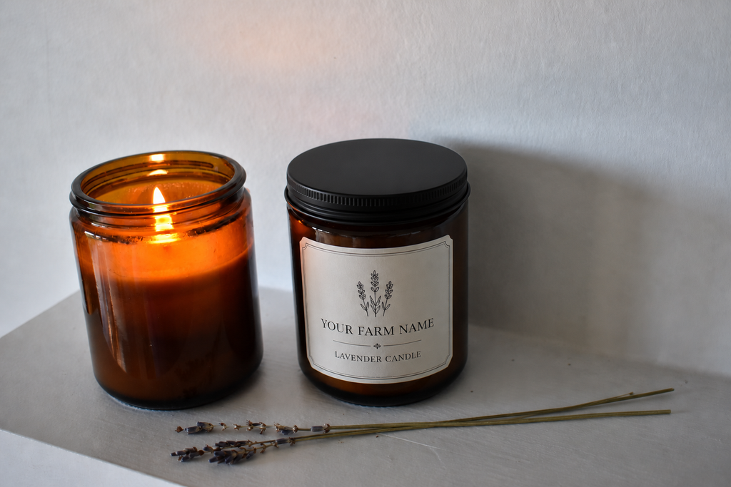 Lavender Candle  - 8 oz Custom Label