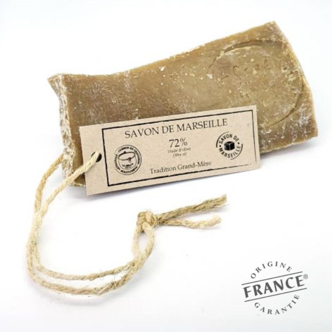 Savon de Marseille Household Soap  - Olive soap slice on a rope